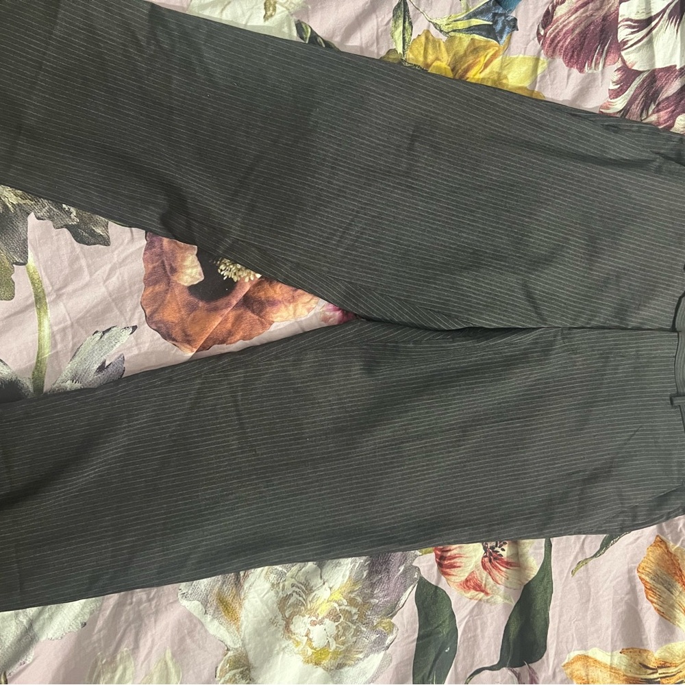 Michael Kors Charcoal Pinstripe 100% Wool Dress Pants
